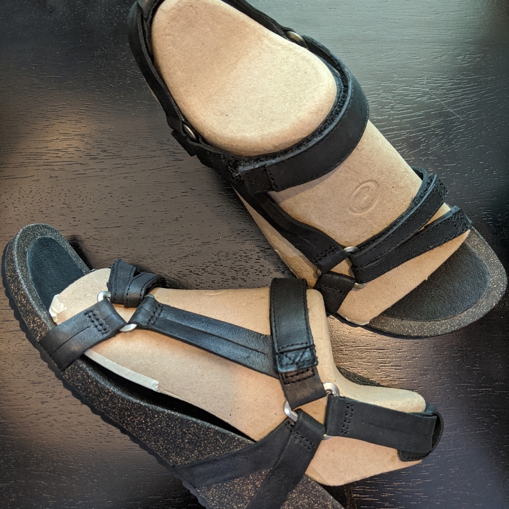Teva Black Ysidro wedge sandal